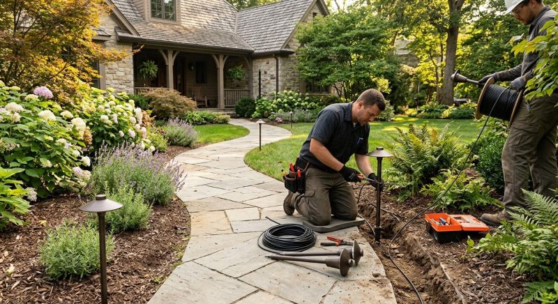 Terrace Lighting Installation in Olathe, KS